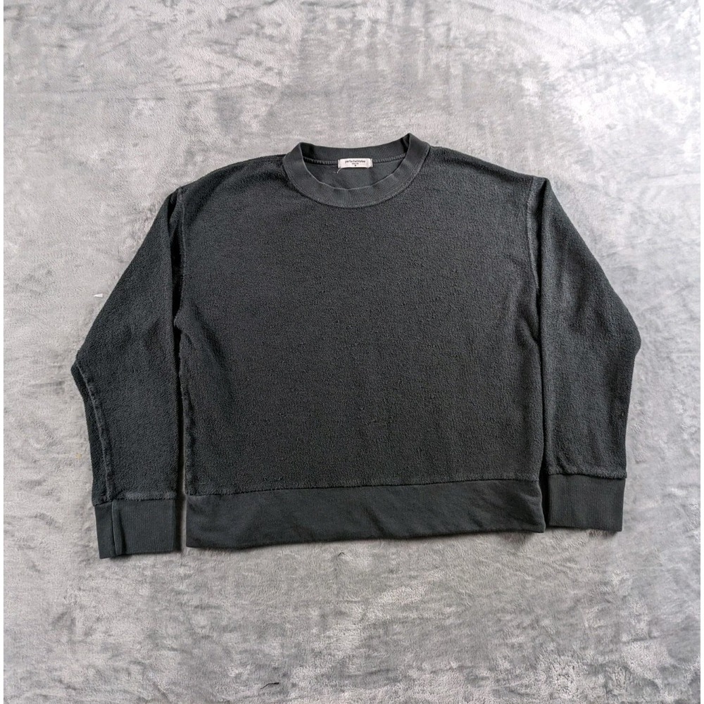 Perfectwhitetee Sweatshirt Women Medium Emmy Reverse French Terry USA READ